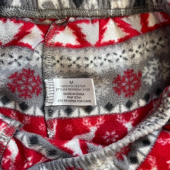 Karen Neuburger Red and Gray reindeer flannel Pajama Set - Picture 3 of 4